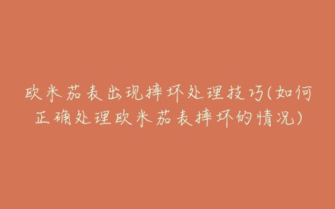 欧米茄表出现摔坏处理技巧(如何正确处理欧米茄表摔坏的情况)