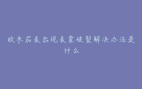 欧米茄表出现表蒙破裂解决办法是什么